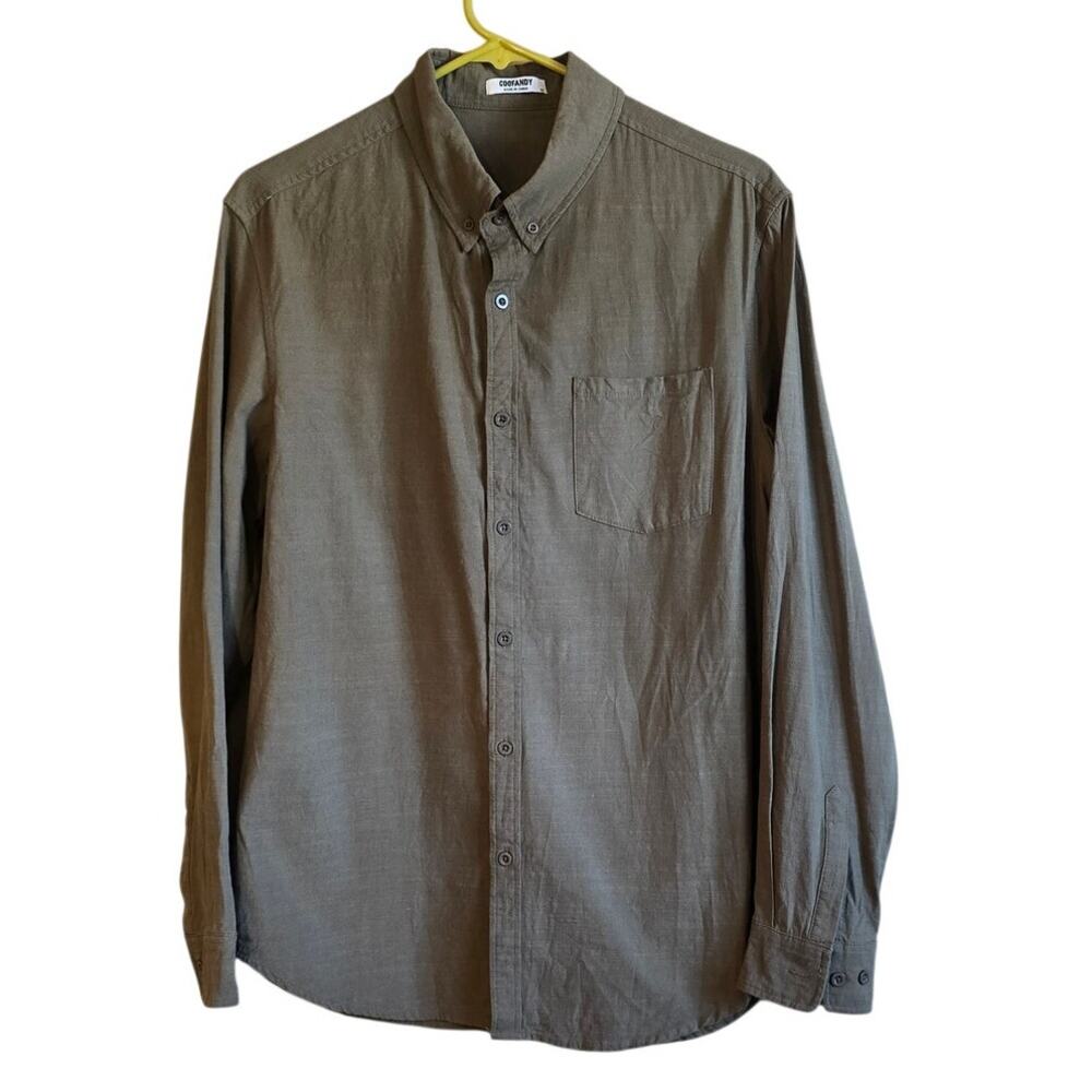 Coofandy green button up shirt size medium